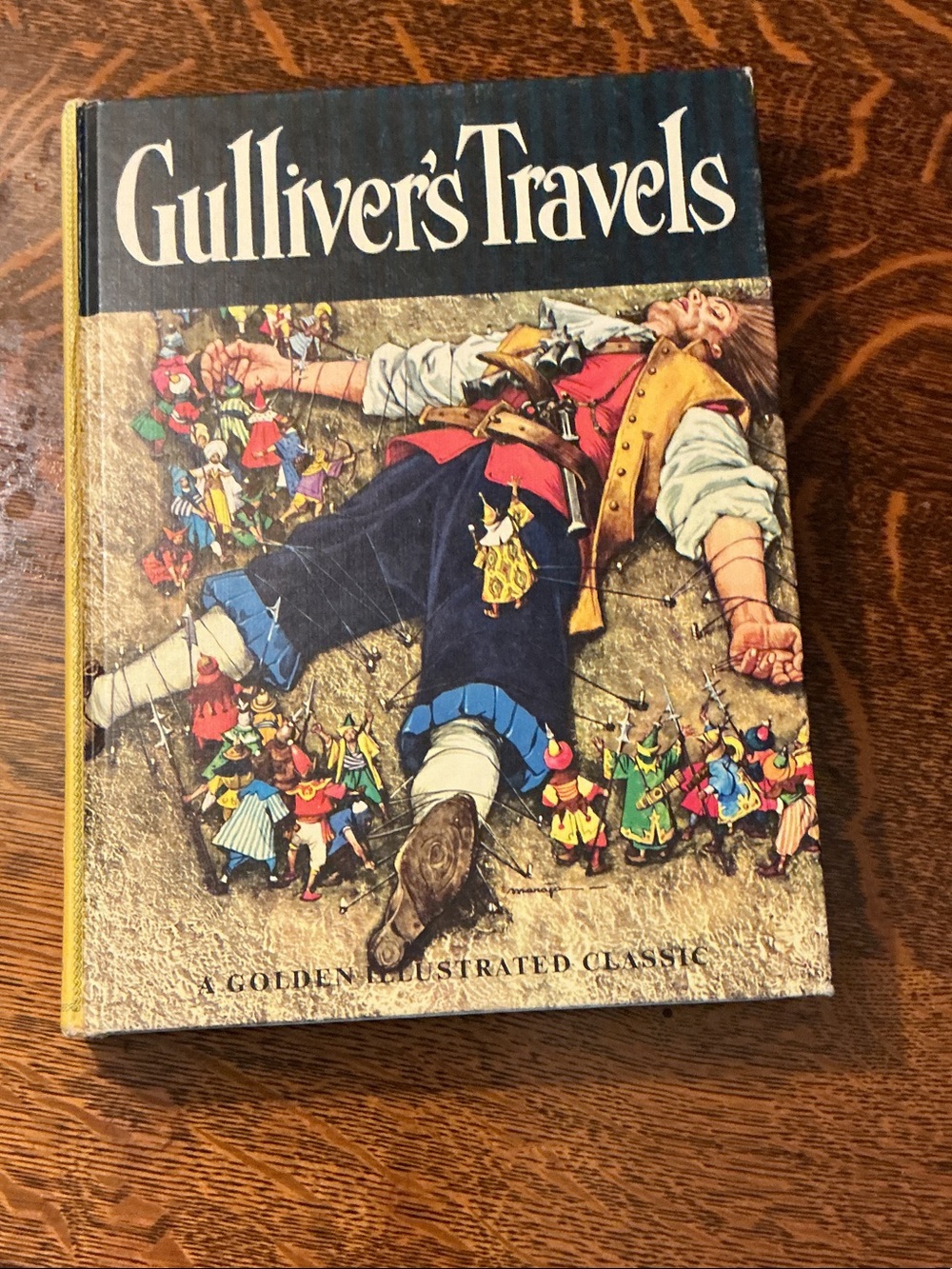 Vintage Hardcover Gulliver’s Travels Jonathon Swift Libico Maraja Golden 1962